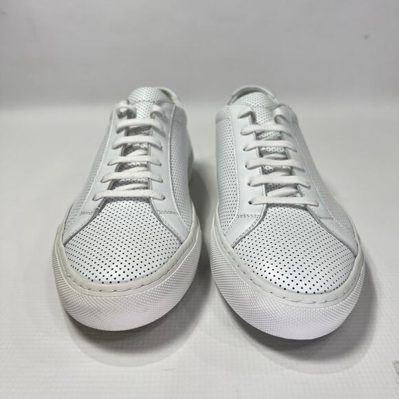 NEW COMMON PROJECTS Achilles Perforated Sneakers White Leather EU 42 US 9 Shoes - Picture 14 of 15